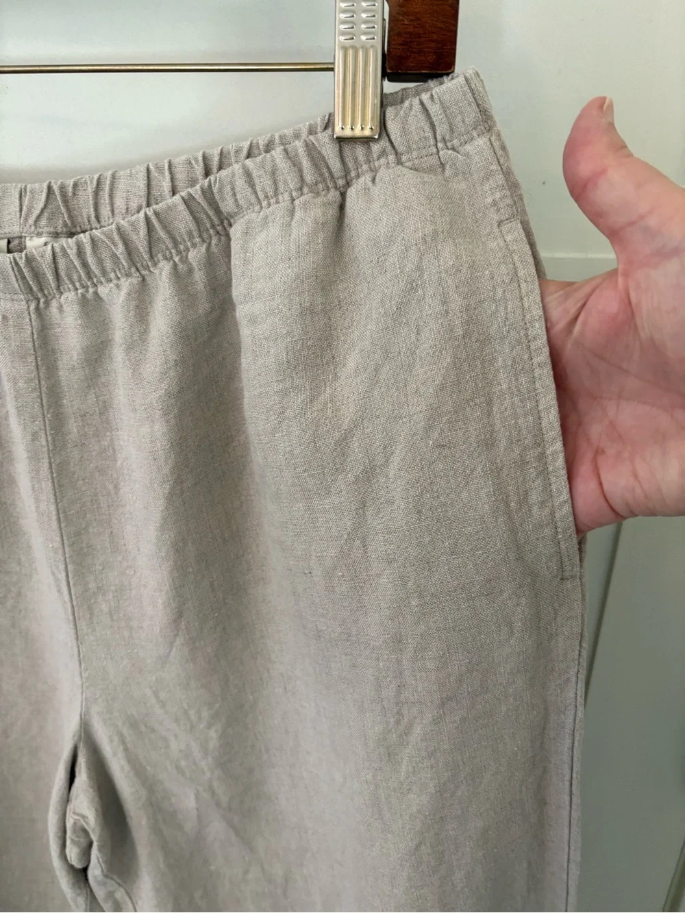J. Jill Linen Familiar Fit At Waist Wide Leg Pants. Size Medium.